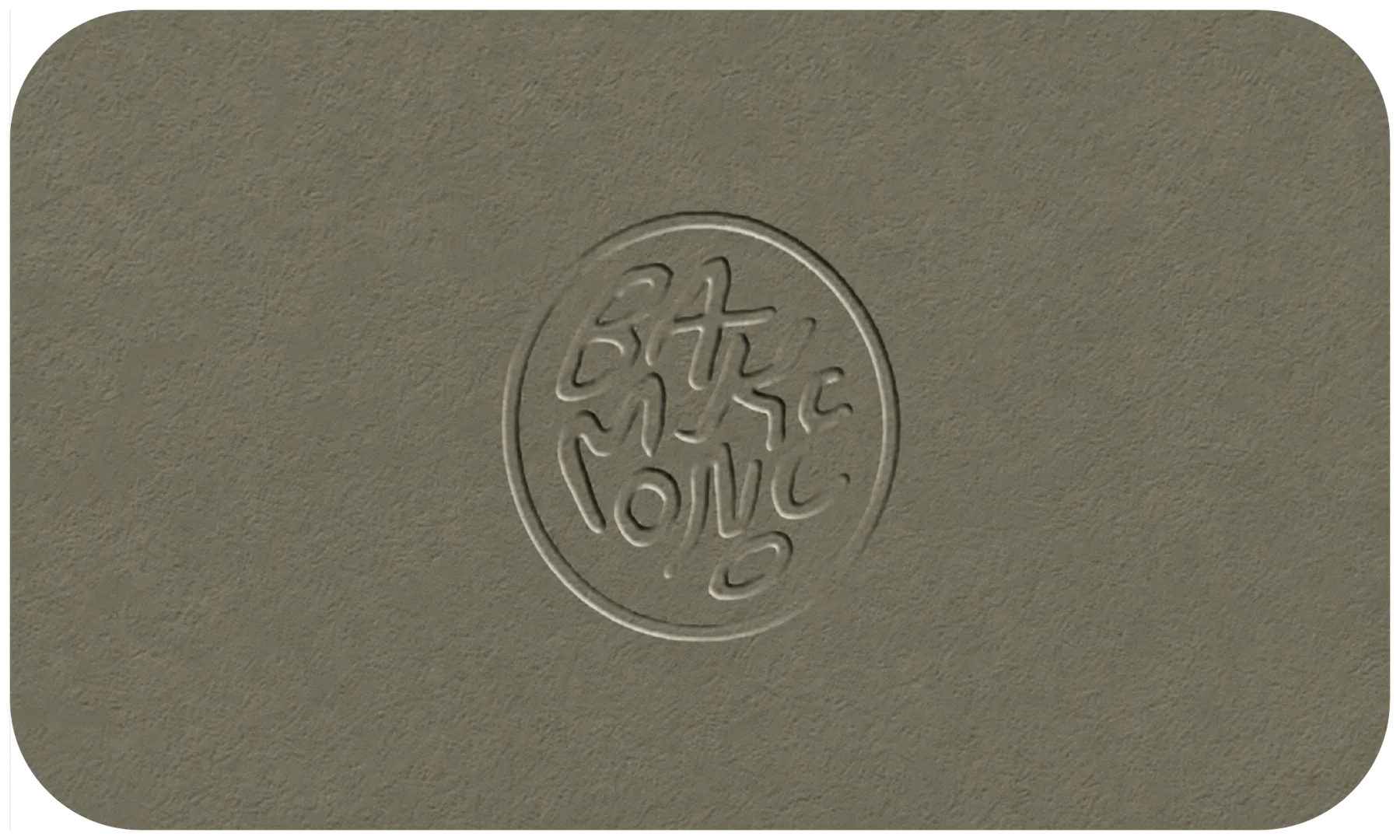 Bakemono Bakers embossed gift card design